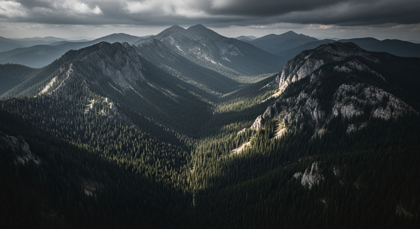 Vast mountainous terrain